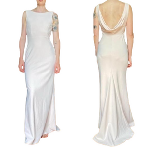 Lulu’s Maxi Scoop Back Form Fitted Mermaid Dusty Pink Maxi Dress